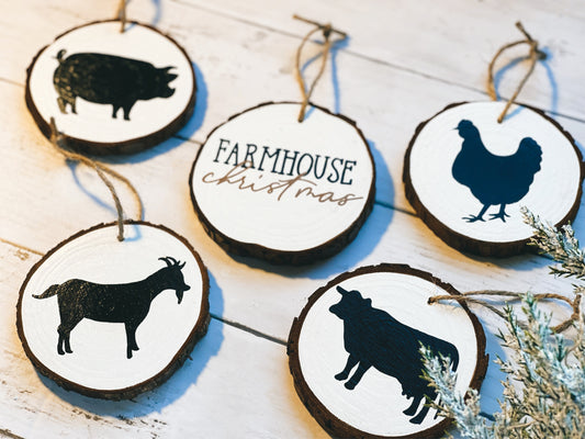 Farmhouse - Christmas Ornament set (PRE-ORDER)