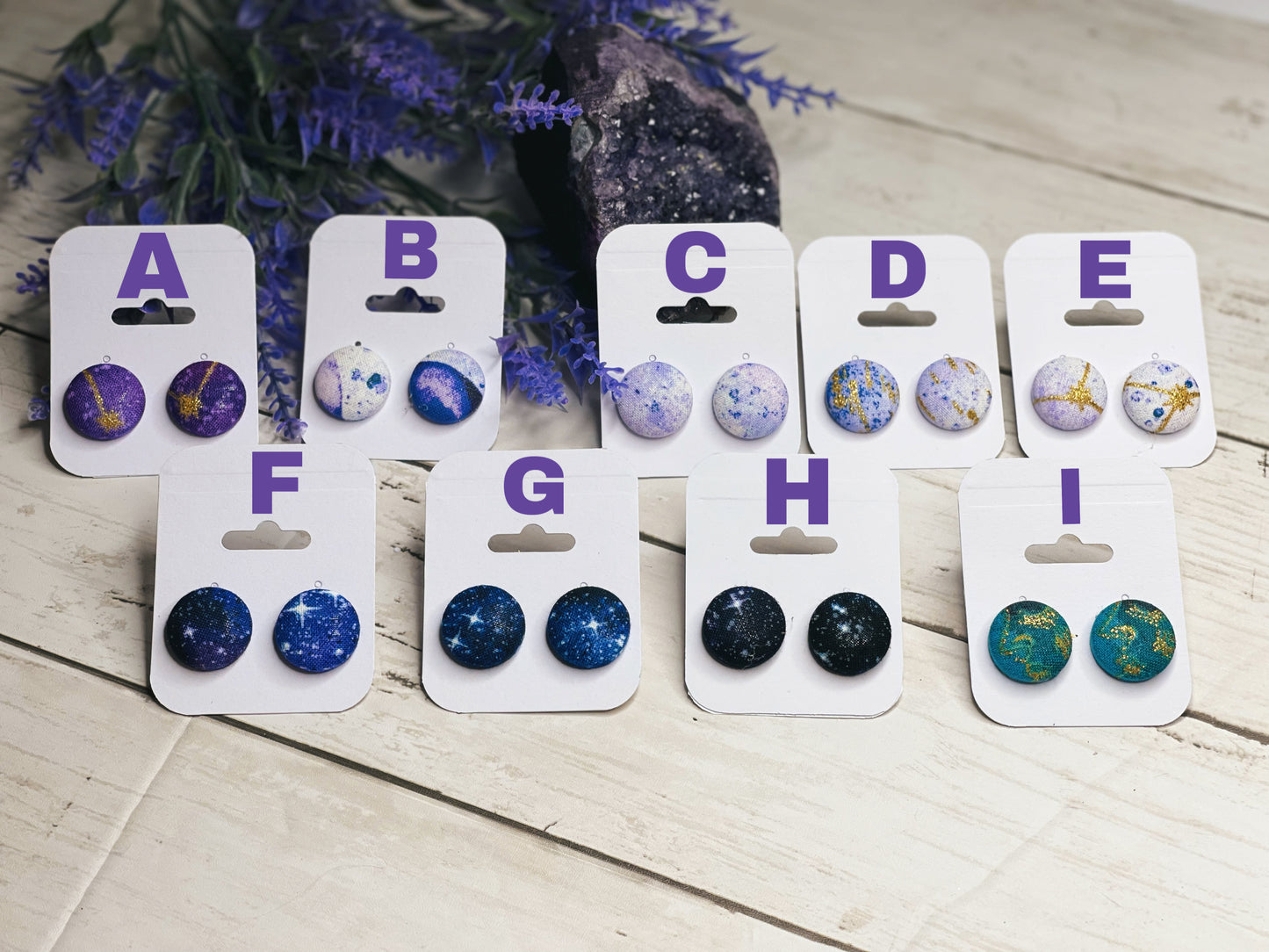 Celestial - Button Earrings