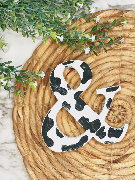 Cow Print Ampersand