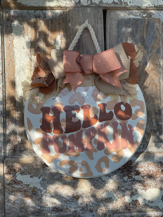 Pastel Hello Pumpkin - Door Hanger (PRE-ORDER)