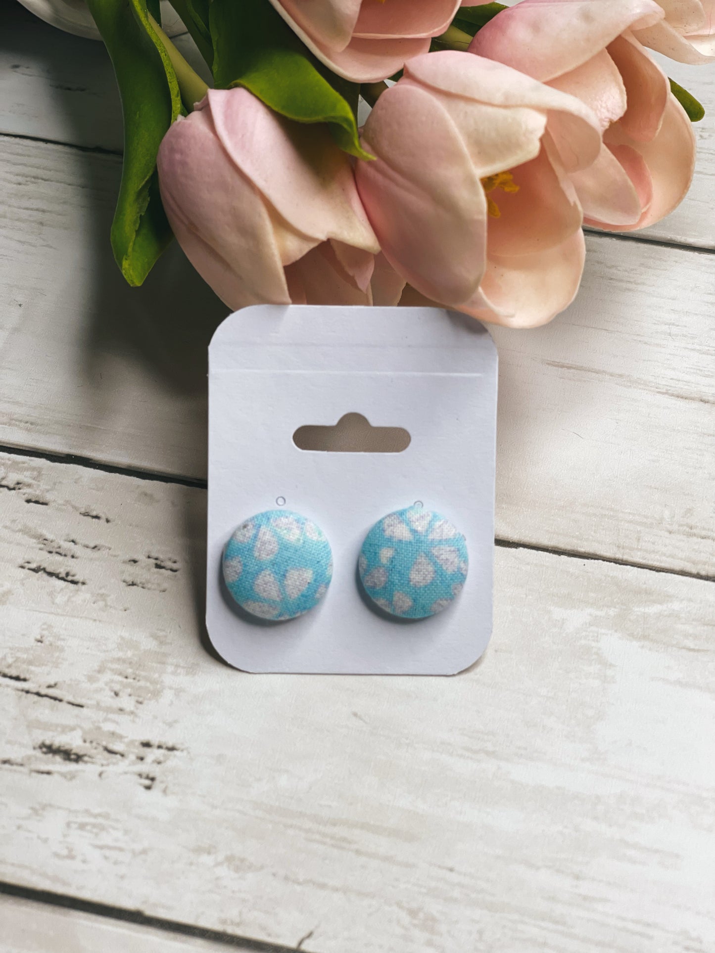 Pastel Bunny - Easter Button Earrings
