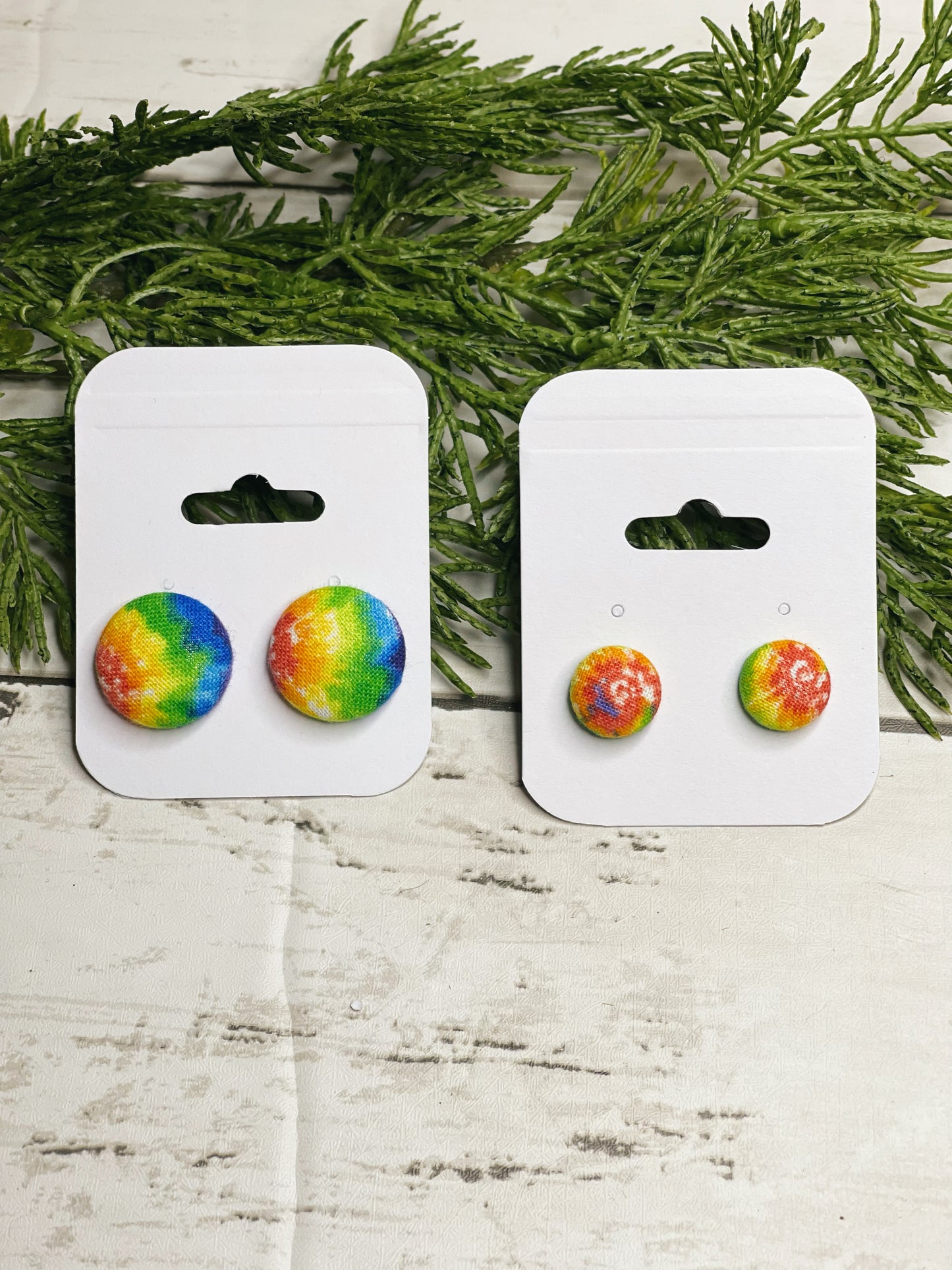 Tie-Dye - Button Earrings