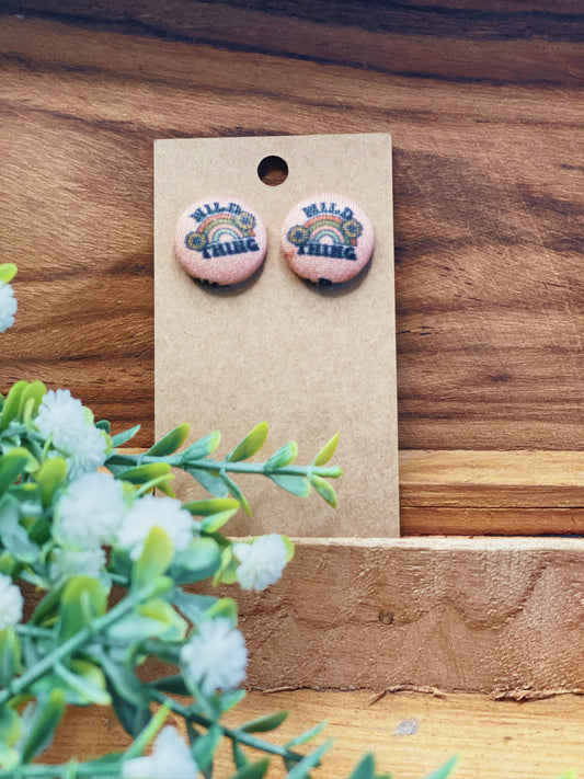 Wild Thing - Button Earrings