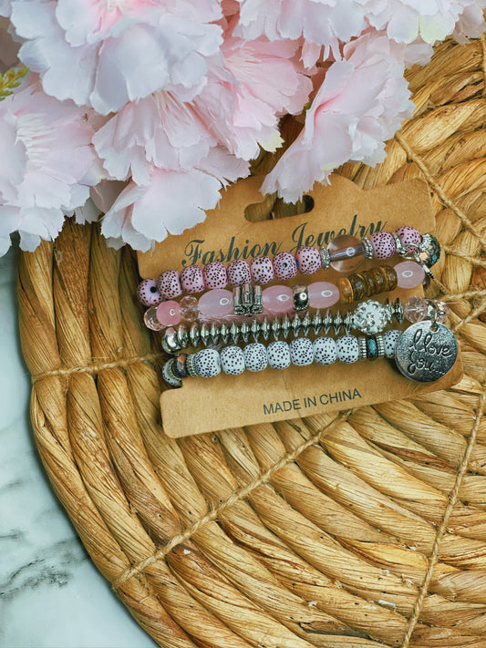 Pink Bracelet Set