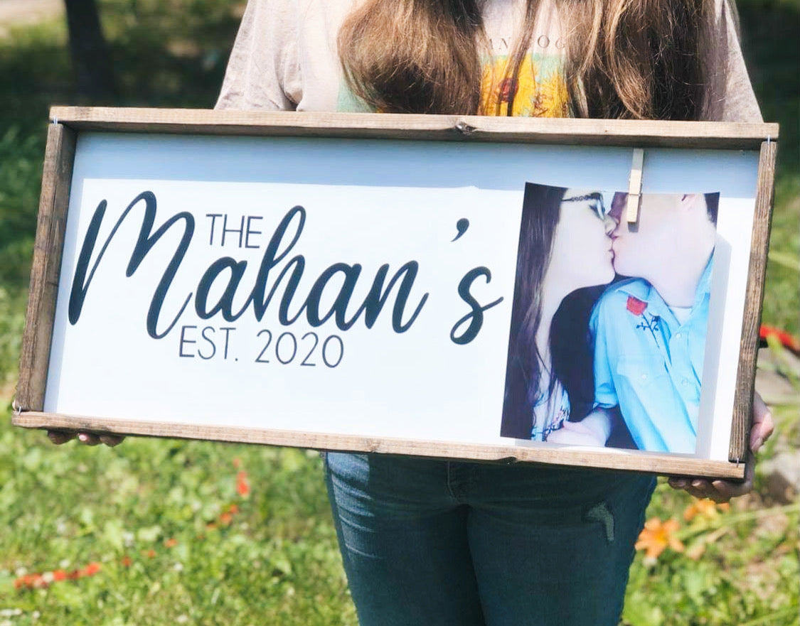 Last Name - Framed Sign (PRE-ORDER)