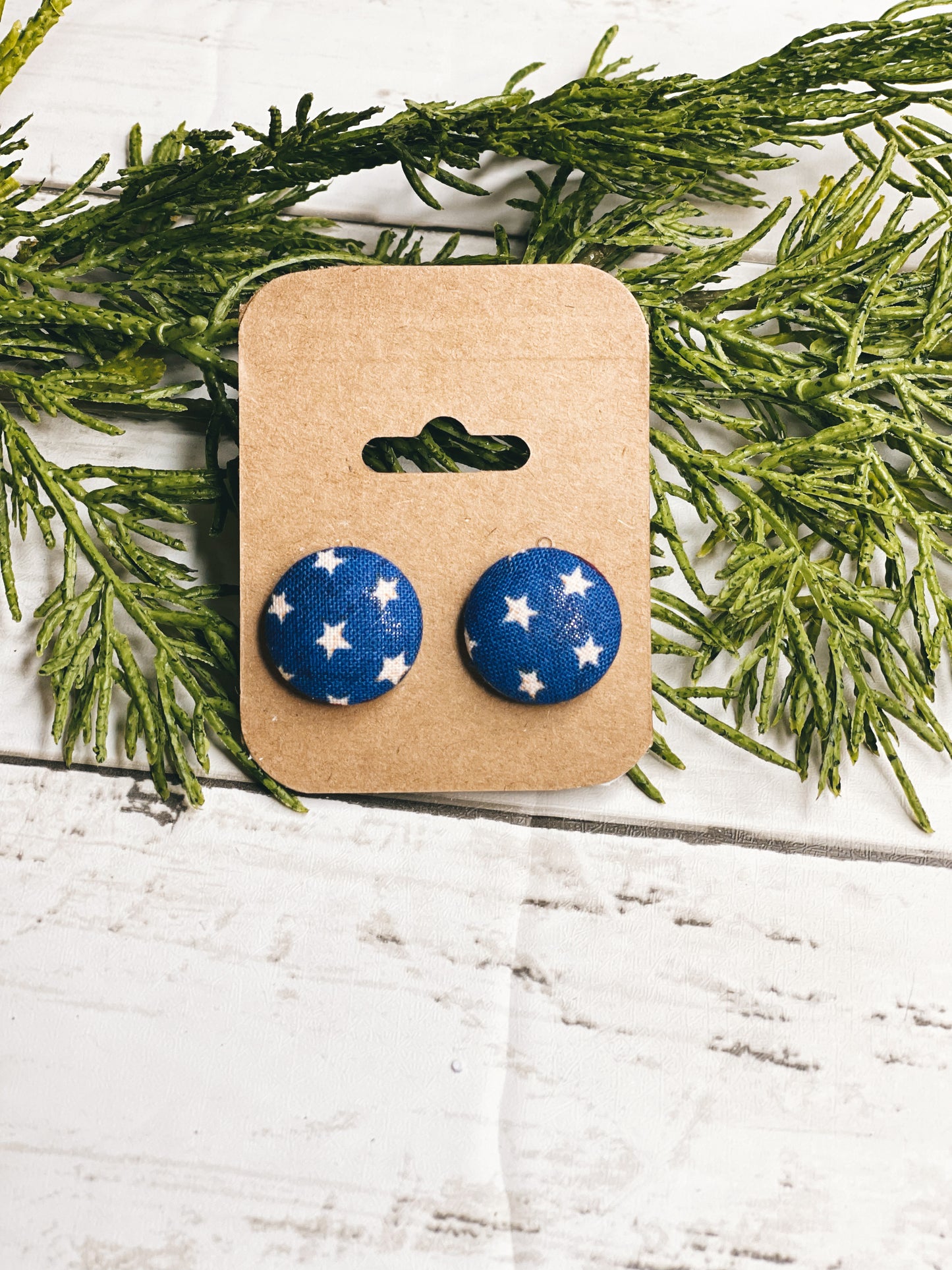 4th of July - Button Earrings