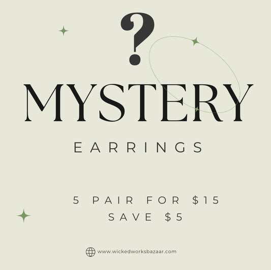 MYSTERY EARRINGS - 5 pair for $15