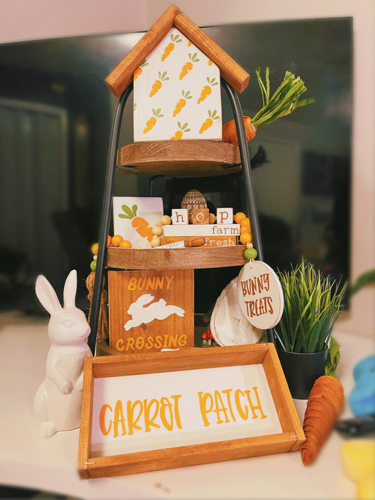 Carrot Patch - Easter Tiered Tray Set