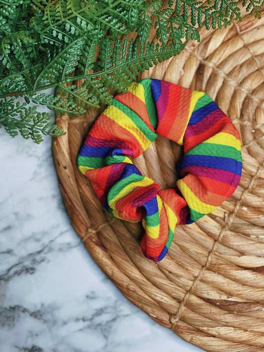 Rainbow Stripes - Scrunchie