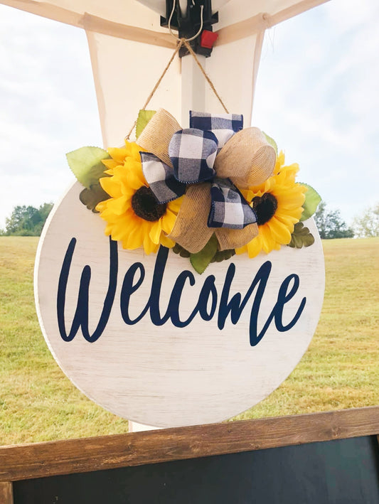 Welcome Sunflower - Door Hanger (PRE-ORDER)