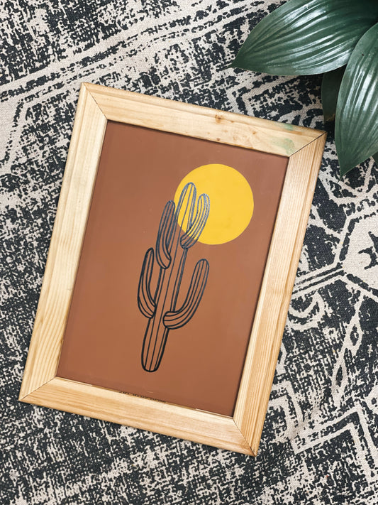 Cactus Sun - Framed Sign (PRE-ORDER)