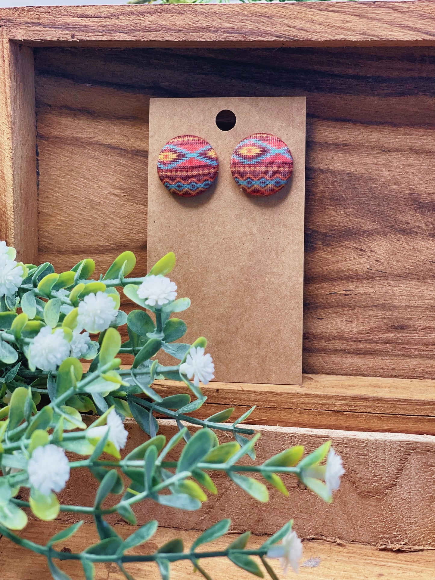 Western Aztec - Button Earrings