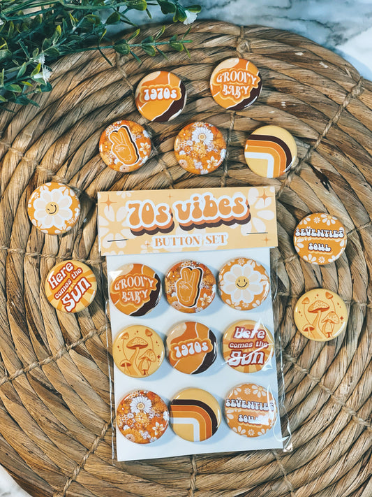 70s Vibes - Button Set