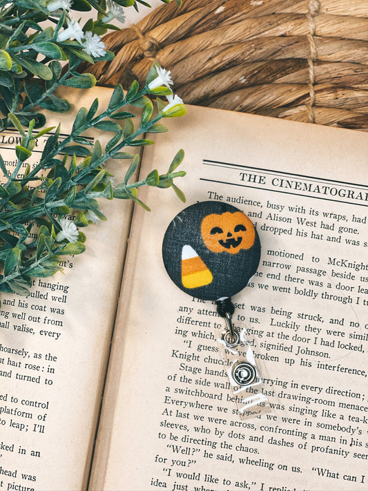 Candy Corn Pumpkin - Badge Reel