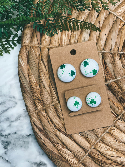 Clover - Button Earrings