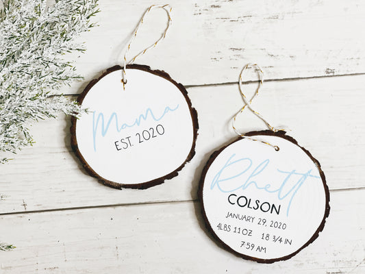 Mama and Baby - Christmas Ornament Set (PRE-ORDER)