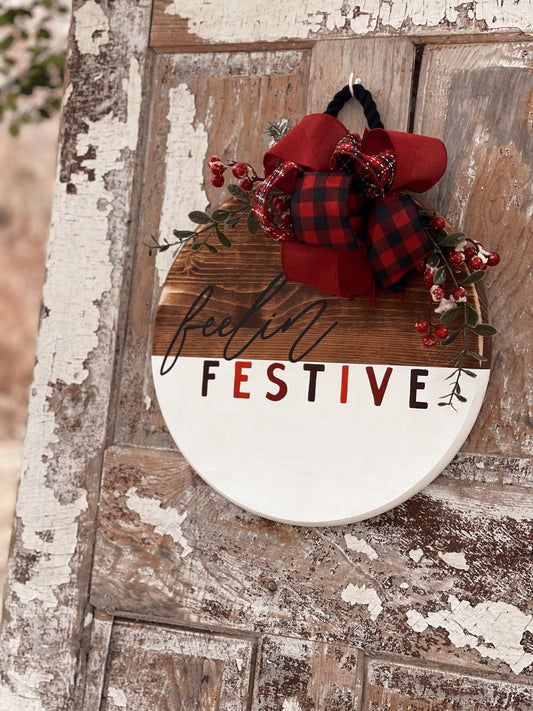 Feelin Festive - Circle Door Hanger (PRE-ORDER)